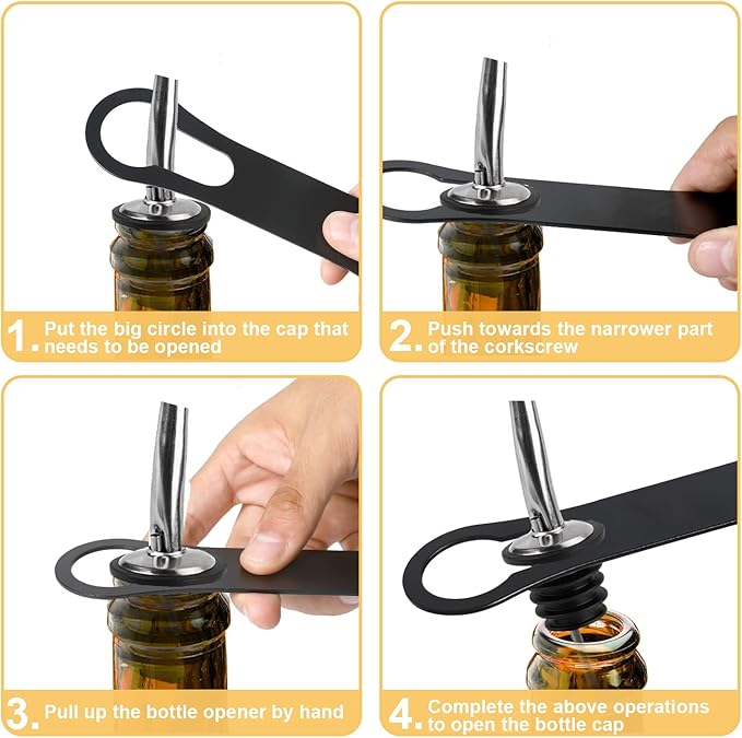 2 Pieces Bottle Opener and Pour Spout Remover Flat Bar Key - Image 4