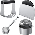 Biscuit Cutter Set, Stainless Steel Flour Sifter, Pastry Cutter, Pastry Scraper by Unknown
