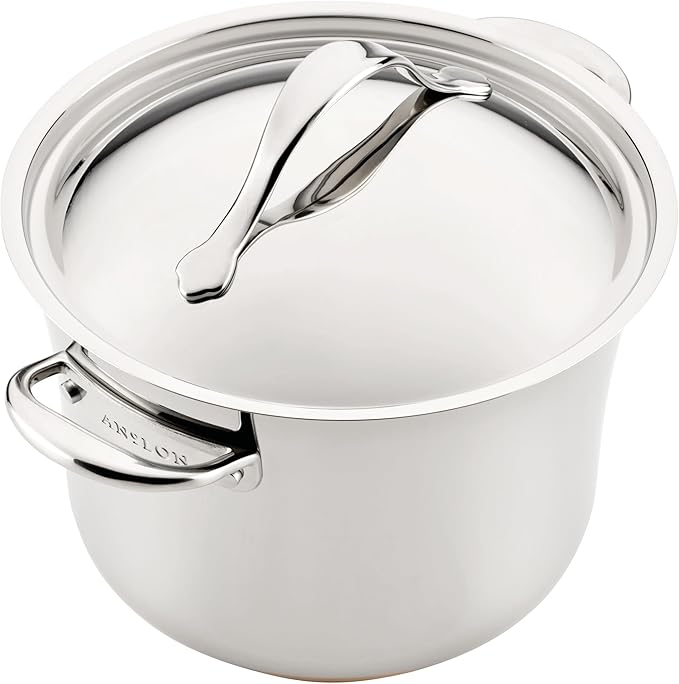 Anolon Nouvelle Stainless Steel Cookware Pots and Pans Set, 10 Piece - Image 4
