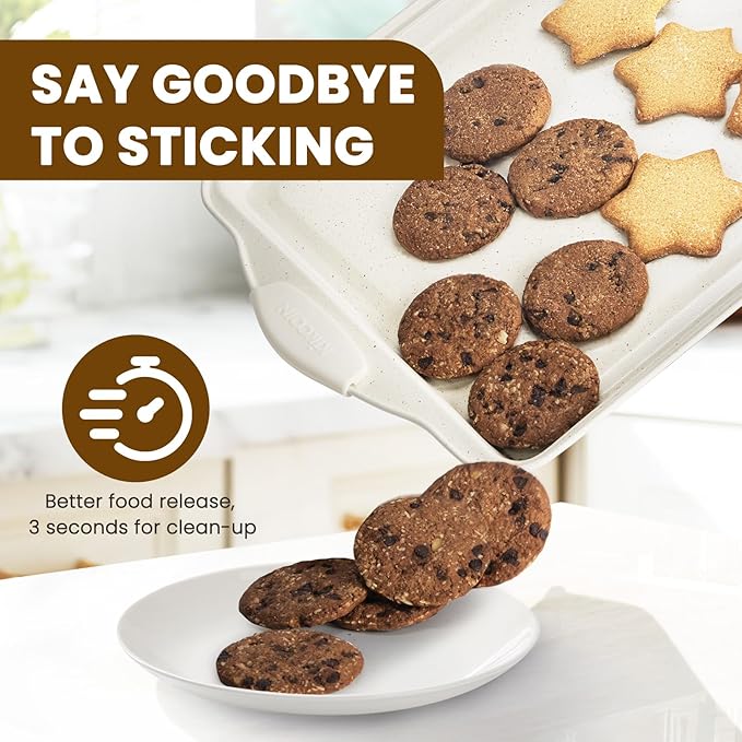 Kikcoin 22 PCS Nonstick Baking Pans Set, Stackable Bakeware Sets - Image 4