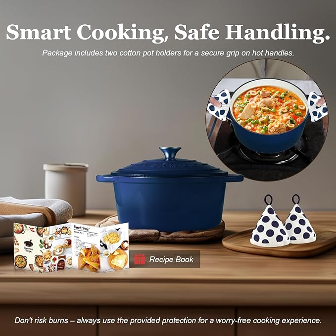 Overmont Enameled Cast Iron Dutch Oven - Image 6