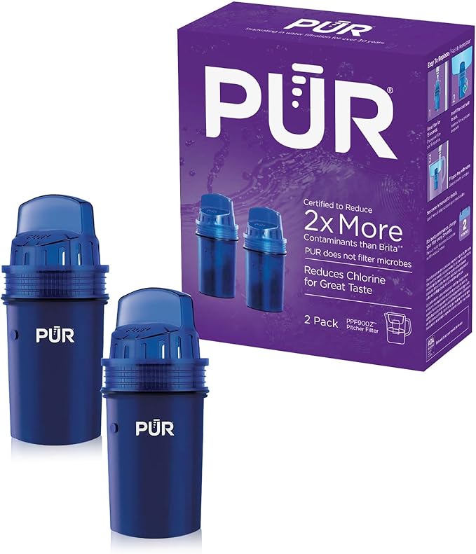 PUR Water Pitcher & Dispenser Replacement Filter 2-Pack, Genuine PUR Water by PUR