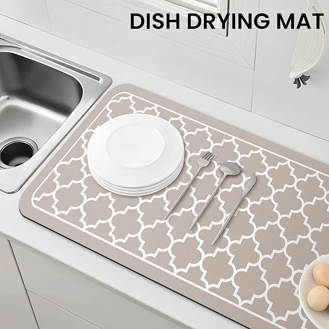 WISELIFE Dish Drying Mat Super Absorbent Drying Mat Large Dish Drying Mats - Image 7
