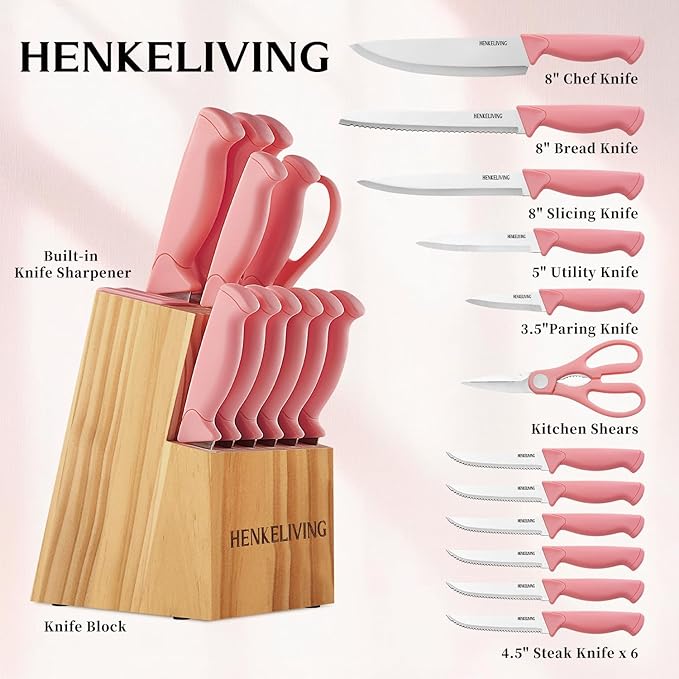 Knife Set, 14-Piece Kitchen Knives Set - Image 2