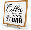 Rustic Coffee & Tea Bar Decor Sign, Funny Wooden Plaque by DMADNF