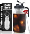 Cold Brew Mason Coffee Maker - 64oz Iced Coffee Pitcher by Jrssae