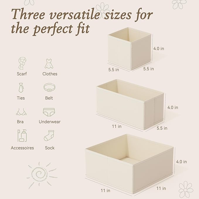 Criusia Drawer Organizer 18-Piece Set, Dresser Organizer - Image 2