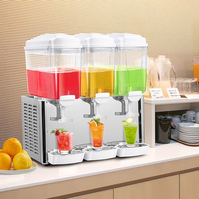 ROVSUN 14.4 Gallon/54L Commercial Beverage Dispenser Drink Dispenser, 18L X 3 - Image 7