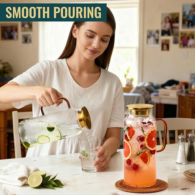4 Pack 2 Liter/68 oz Glass Pitcher - Image 7