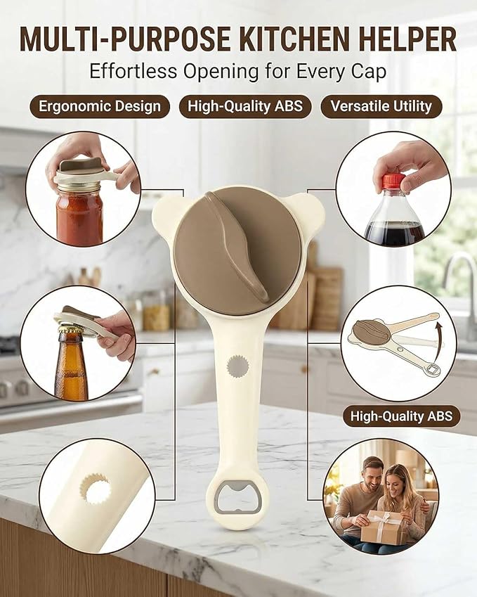 Jar Opener – 4-in-1 Adjustable Stainless Steel Secure Grip Lid Remover - Image 6