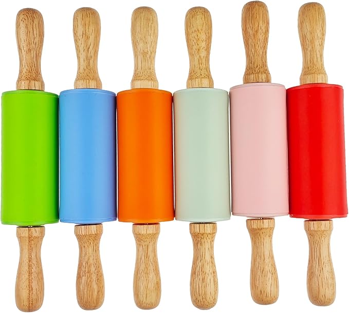6 Pack Small Rolling Pin for Kids, Kids Rolling Pin for Home Kitchen - Image 5