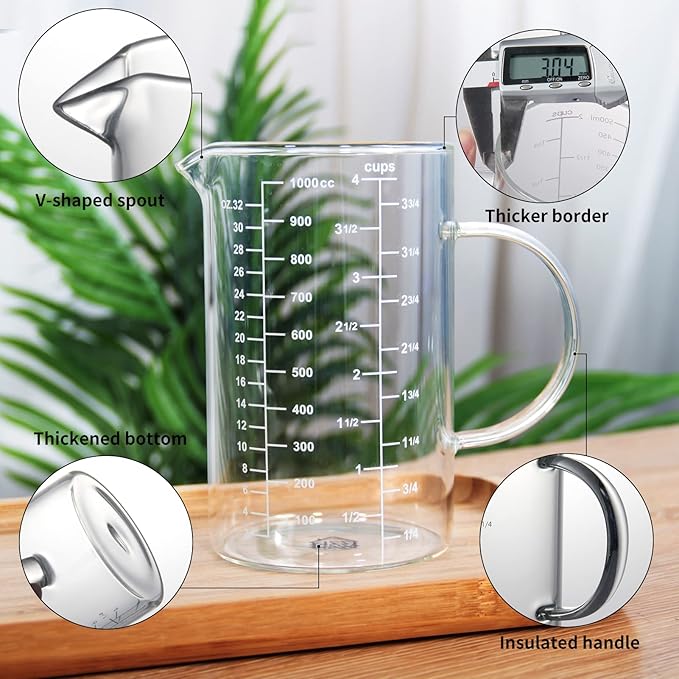 77L Glass Measuring Cup, High Borosilicate Glass Measuring Cup - Image 6