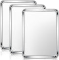 E-far Baking Sheets Set of 3, 16” x12” x 1” Stainless Steel Cookie Sheets Pans by E-far