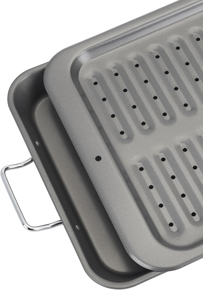 GoodCook Everyday Nonstick Steel Broiler Pan, 11.5" x 14.25" - Image 3