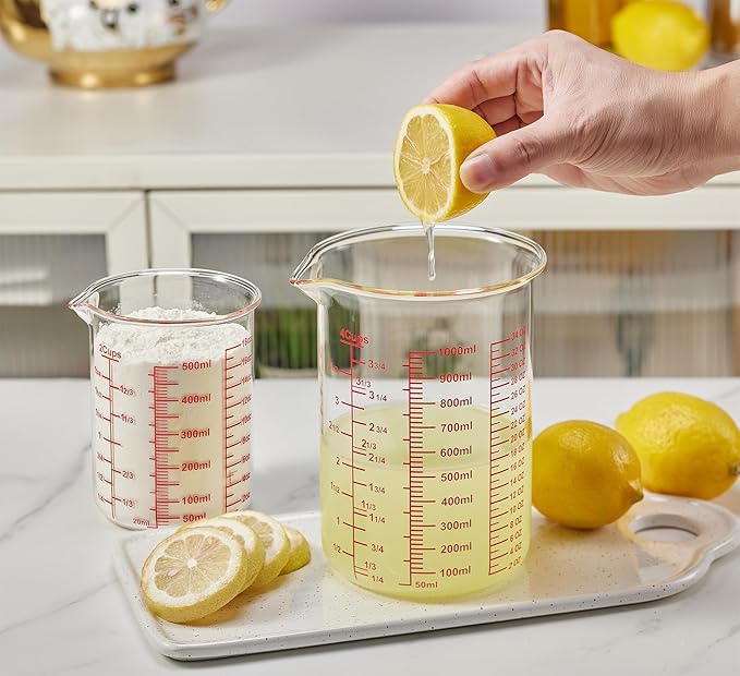 High Borosilicate Glass Measuring Cup-V-Shaped Spout，Glass Measuring Beaker - Image 5