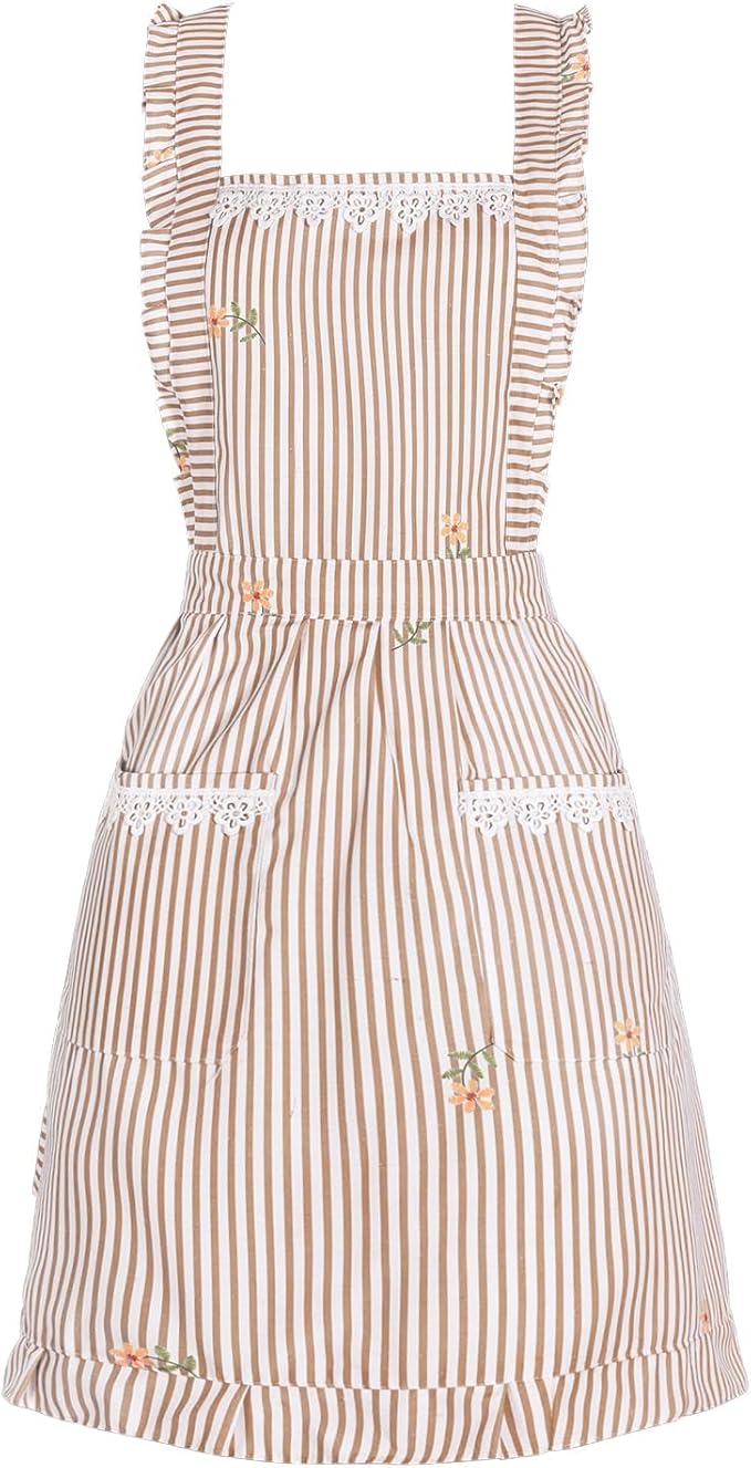 Funny Aprons for Women with Pockets, Kitchen Cooking Grilling Bbq Cute Chef by Aoomzoon