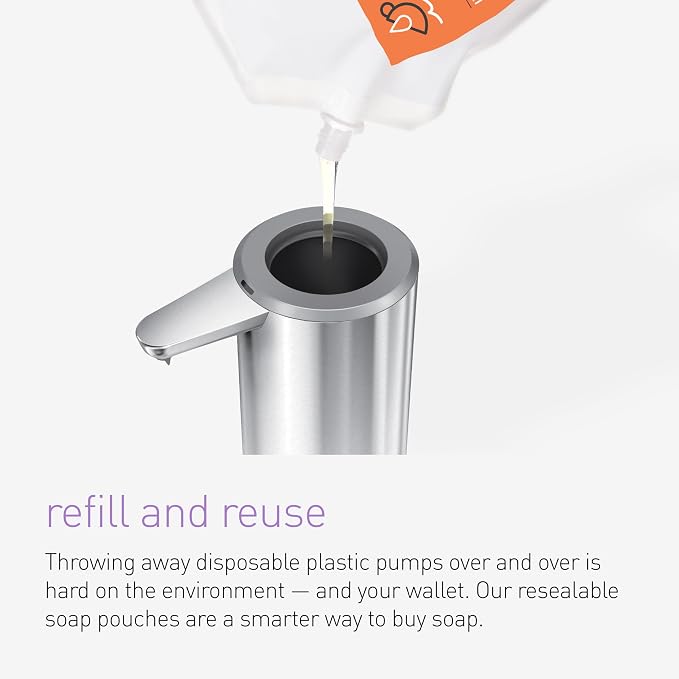 simplehuman Lavender Mint Dish Soap Refill Pouch, 34 Fl Oz.