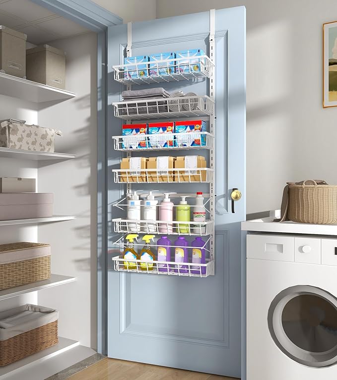 Mefirt Over The Door Pantry Organizer, Wall Mount Spice Rack, Pantry Hanging - Image 9