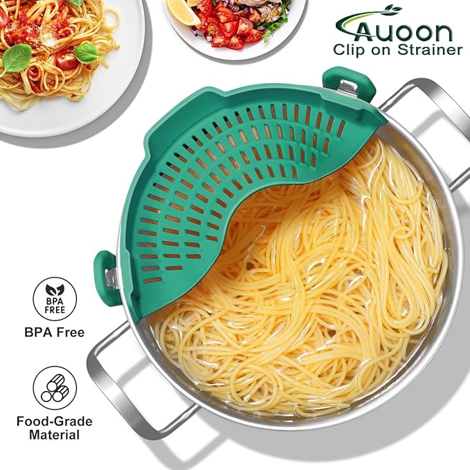 AUOON Oversized Pot Strainer Clip on Silicone - Image 2