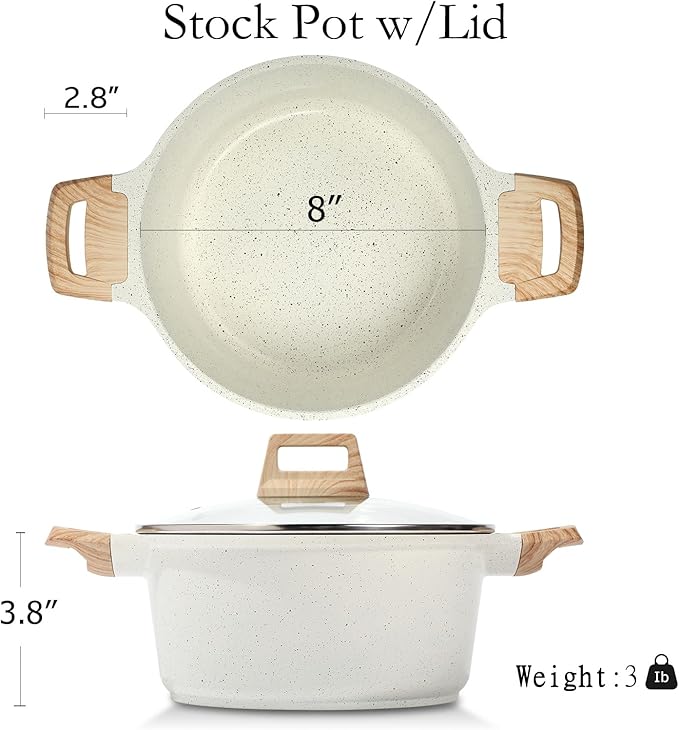 ESLITE LIFE Nonstick Stock Pot - Image 2