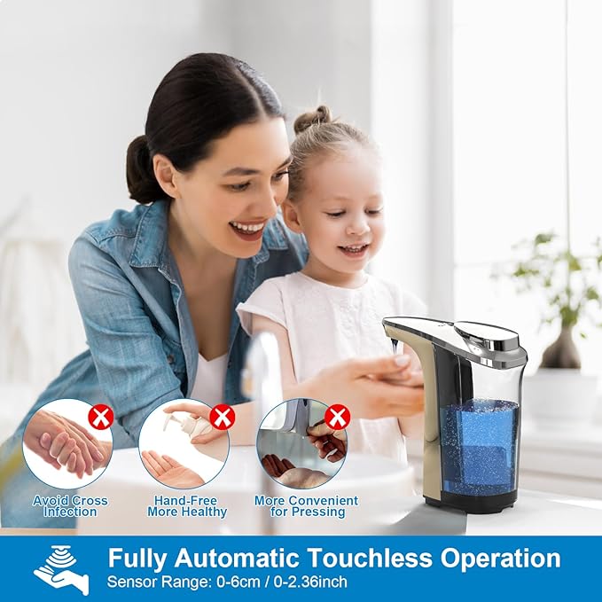 PZOTRUF Automatic Soap Dispenser, Touchless Dish Soap Dispenser 17oz/500ml - Image 2