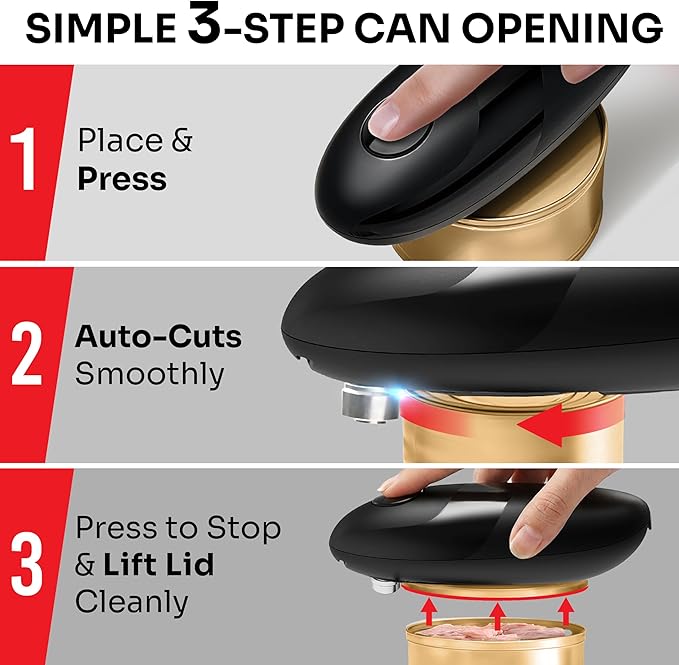 MUELLER HOME SmoothEdge Auto Electric Can Opener – Battery‑Operated One‑Touch w - Image 4