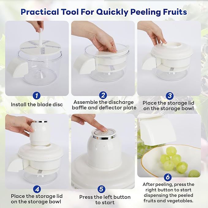 Automatic Grape Peeler Machine, Electric Garlic & Cherry Tomato Peeler Skin - Image 7