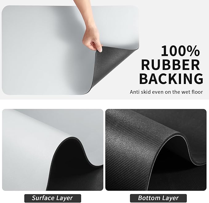 HotLive Dish Drying Mat for Kitchen Counter, Heat Resistant Drainer Mats - Image 6