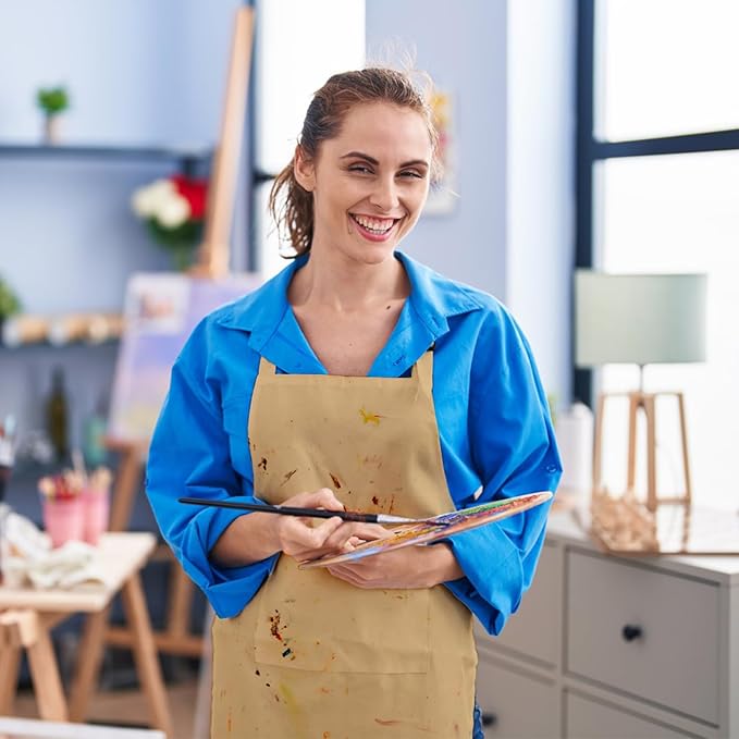 15 Pcs Adult Aprons Bulk with Pockets Adjustable Bib Chef Apron - Image 6