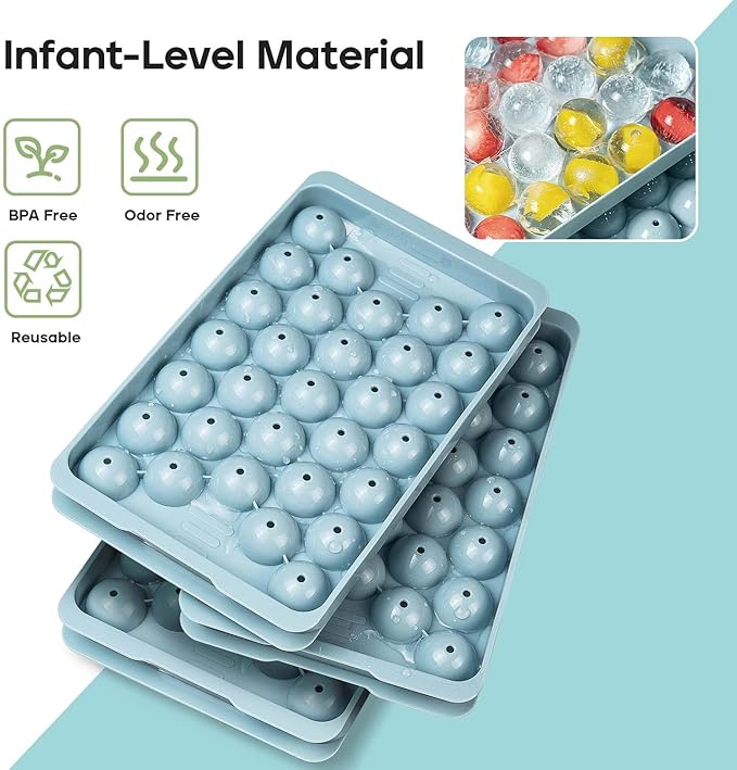 Round Ice Cube Trays for Freezer - Image 2