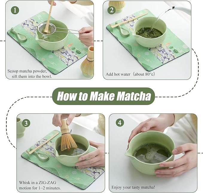 Clay&Fire Matcha Whisk Set, Ceramic Matcha Set, Matcha Bowl - Image 6