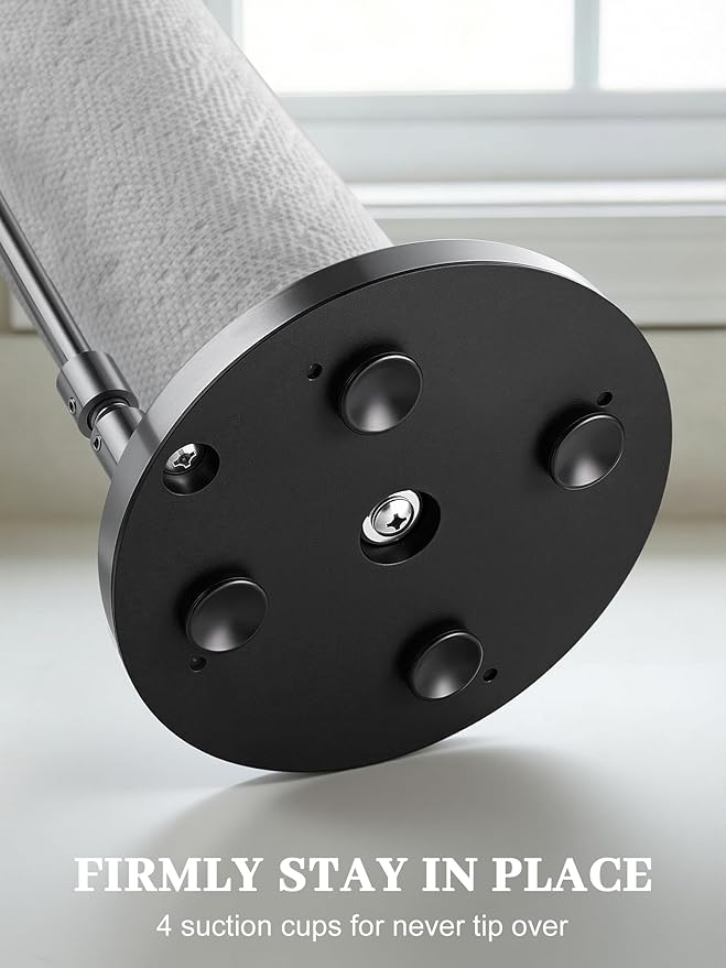 SMARTAKE Paper Towel Holder, Paper Towel Dispenser Standing Weighted Base Non - Image 6