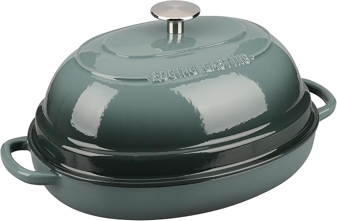 EDGING CASTING Enameled Oval Cast Iron Dutch Oven Pot - Image 8
