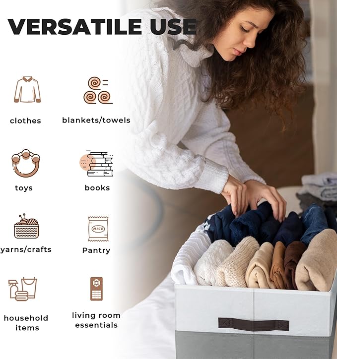 Criusia 6 Pack Clothes Bins for Organization - Image 6