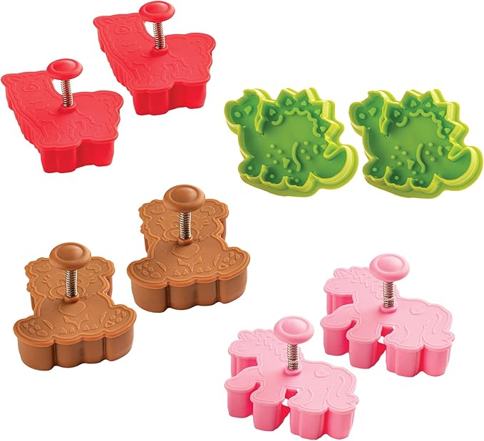 Mrs. Anderson's Baking Animal Cookie Cutters, Spring-Action Embossing Cutters by MrsAndersonsBaking