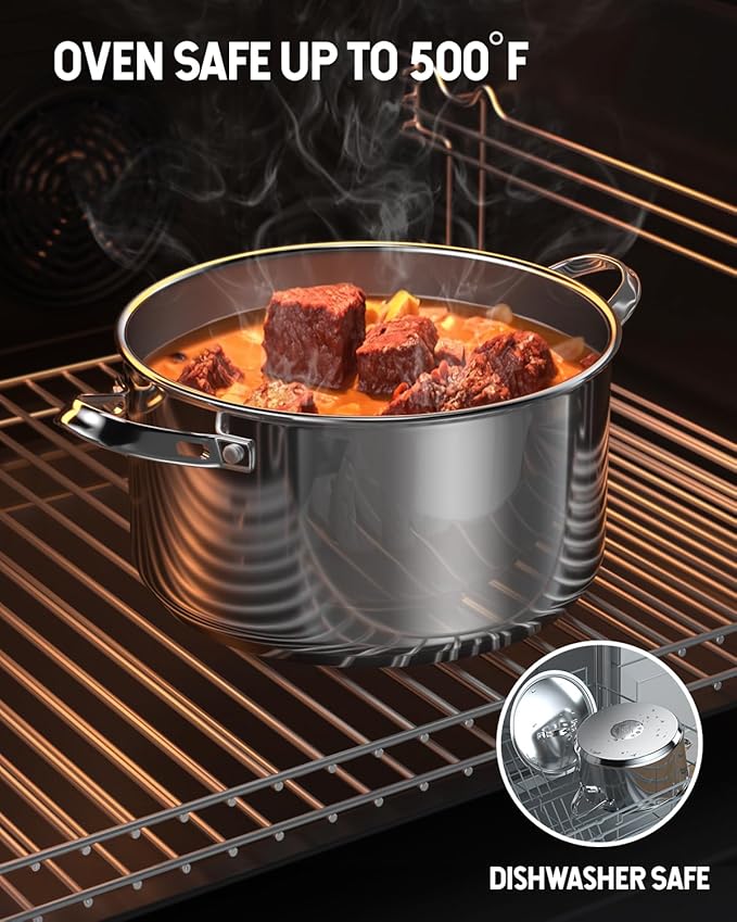 Cooks Standard 18/10 Stainless Steel Stockpot 6-Quart, Classic Deep Cooking Pot - Image 7