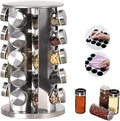 EBIZ&TECH 20-Jar Stainless Steel Rotating Spice Rack by EBIZTECH