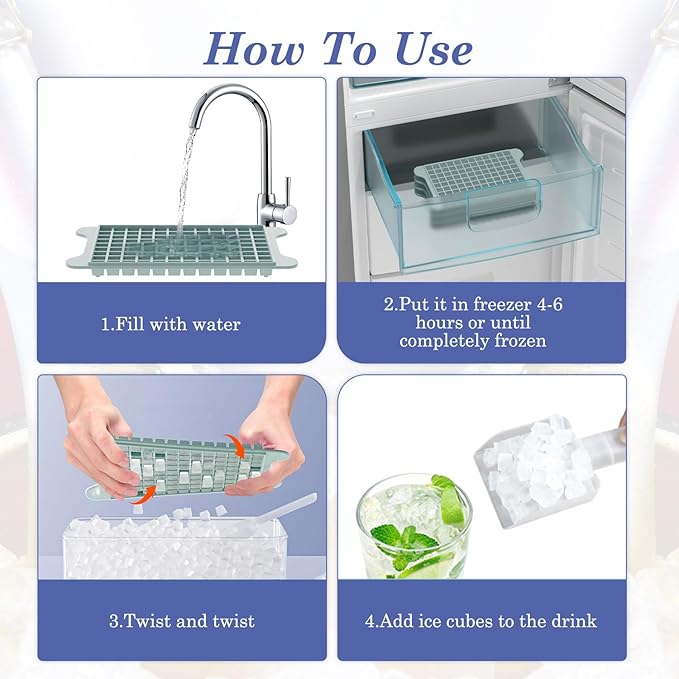 Mini Ice Cube Tray for Freezer: GGUW Nugget Ice Cube Tray - Image 5