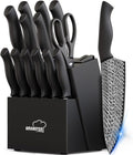 Knife Set, Amorston 15 Pieces Kitchen Knife Set by Amorston