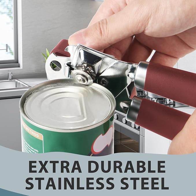 Safring Can Opener Manual, Heavy Duty Handheld Strong Can Opener - Image 4
