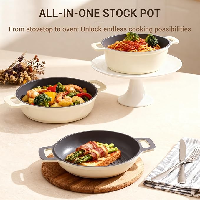 Ammeloo 8-Piece Non Stick Stock Pot - Image 2