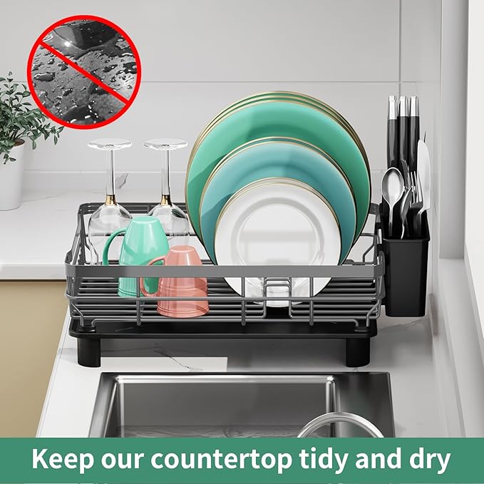 MOUKABAL Dish Drying Rack, Dish Rack, Stainless Steel Dish Racks - Image 6
