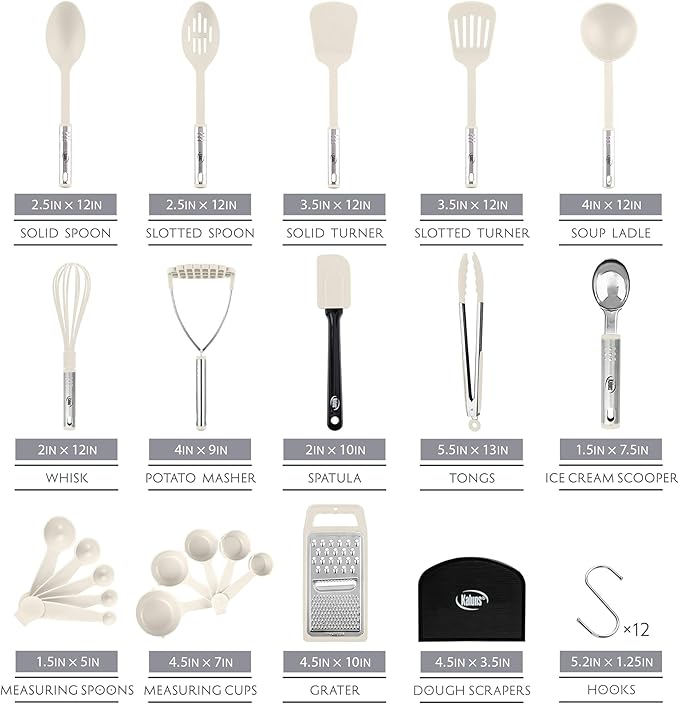 Kitchen Utensils Set 35 PCS Cooking Utensils Set, Nonstick and Heat Resistant - Image 2