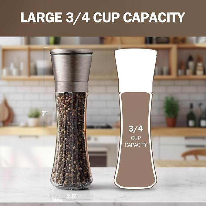 Home EC Original Gun Metal Bronze Salt and Pepper Grinder Set of 2 - Image 2