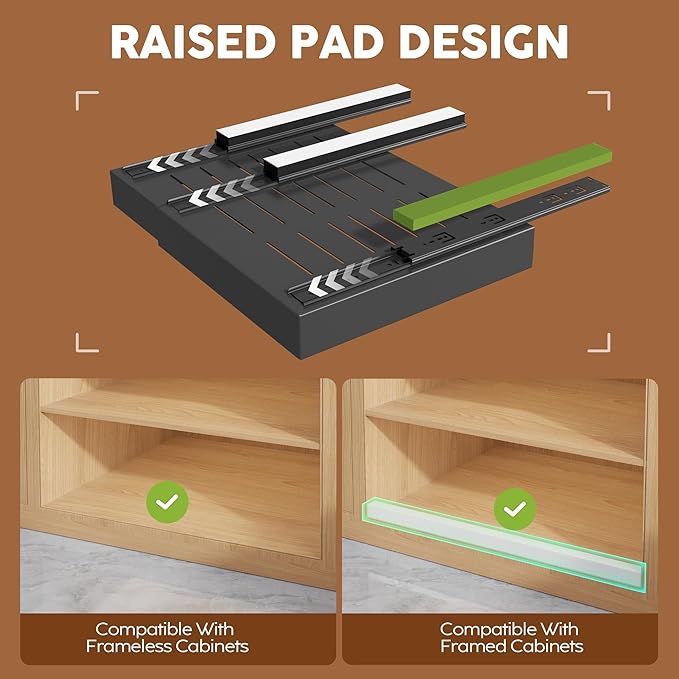 Seinloes 2 Pack Expandable Pull Out Cabinet Organizer 16.5"Deep - Image 2
