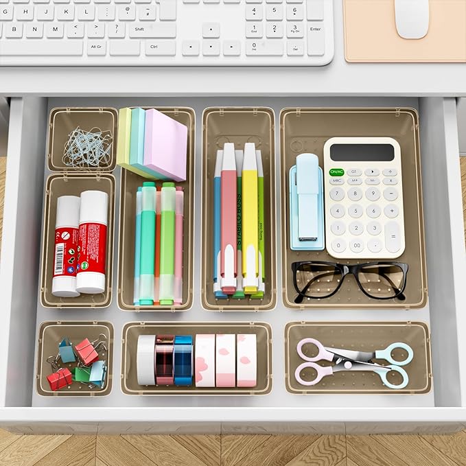 ElegantArray 12 PCS Drawer Organizer Set, 4 Sizes Tool Storage Trays - Image 6