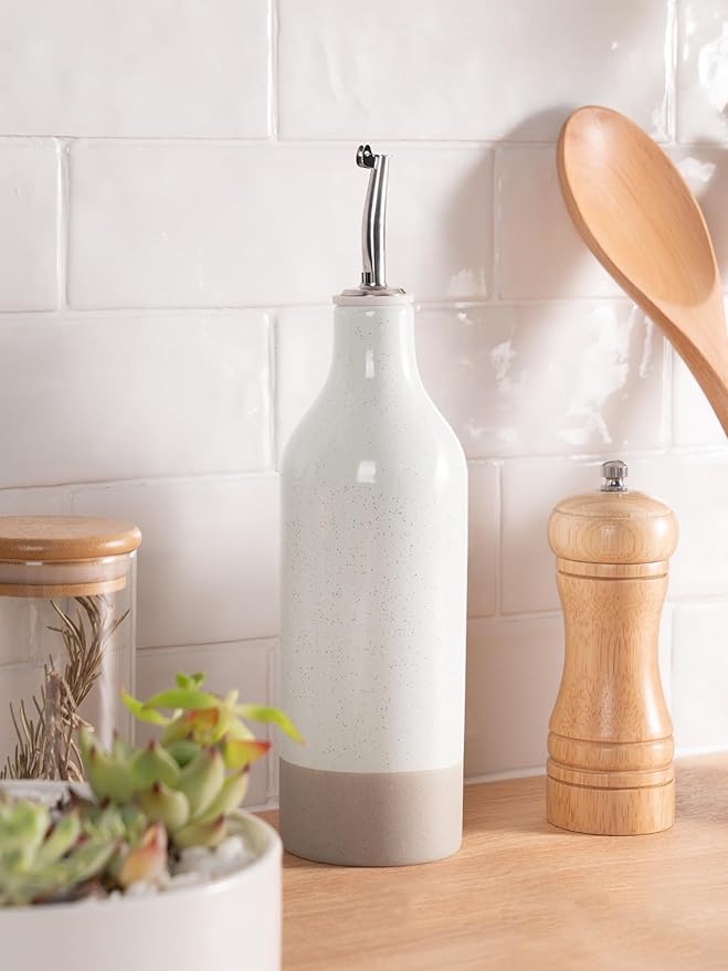 famiware Milkyway 16oz Ceramic Olive Oil Dispenser Bottle, 1 Piece Oil Dispenser - Image 6