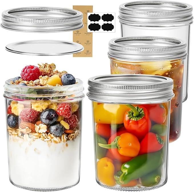ComSaf Wide Mouth Mason Jars 16 oz by ComSaf