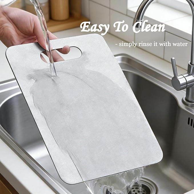 100% Pure Titanium Cutting Board Set of 3, Double-Sided Titanium Cutting Boards - Image 4