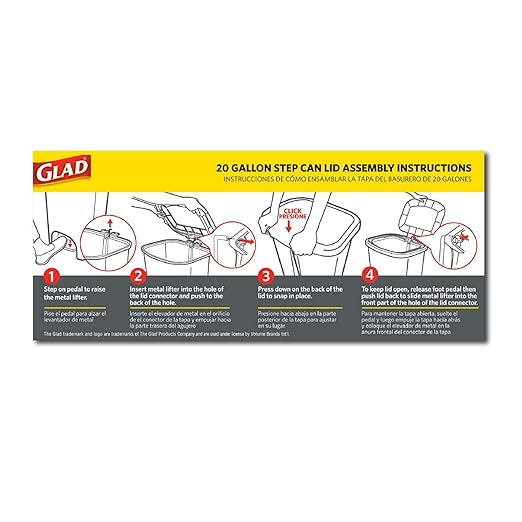 Glad Kitchen Trash Can 20 Gallon | Large Plastic Waste Bin - Image 3